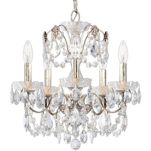 Century 5 Light 17 inch Antique Silver Chandelier Ceiling Light