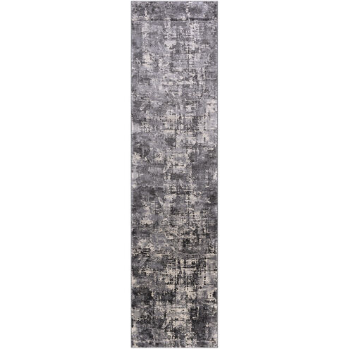 Pune 123 X 31 inch Charcoal/Black/Beige/Medium Gray Rugs, Runner