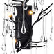 Anita 3 Light 11 inch Black Wall Light