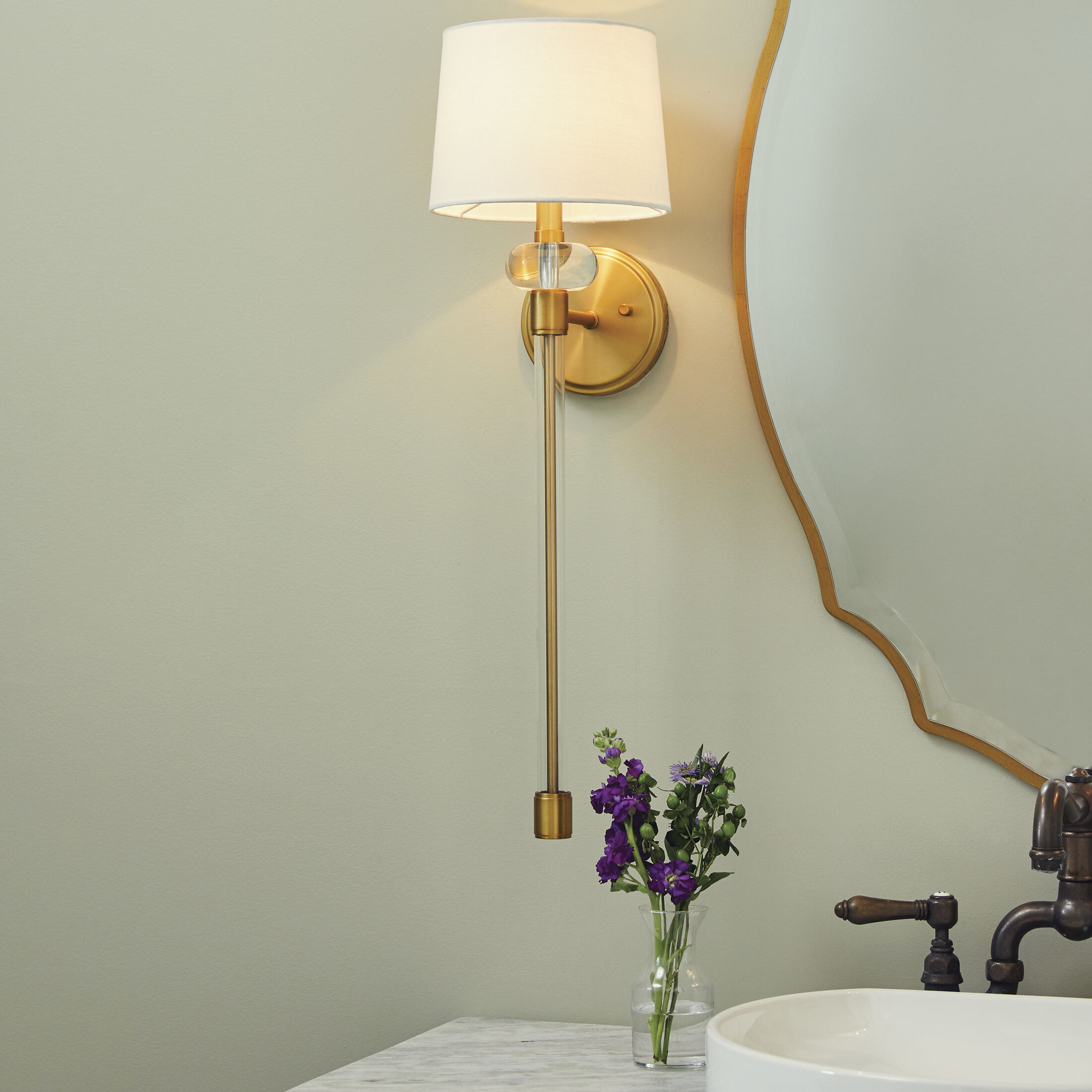 Barbour 1 Light 8 inch Weathered Brass Wall Sconce Wall Light