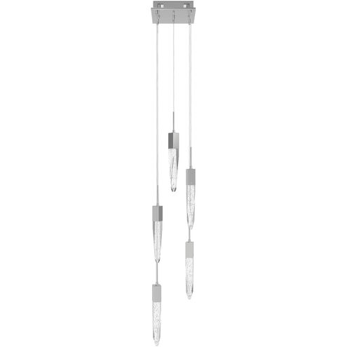 Aspen LED 12 inch Polished Chrome Multi Port Pendant Ceiling Light in Bubbled