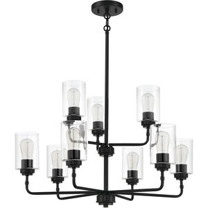 Stowe 9 Light 30 inch Flat Black Chandelier Ceiling Light