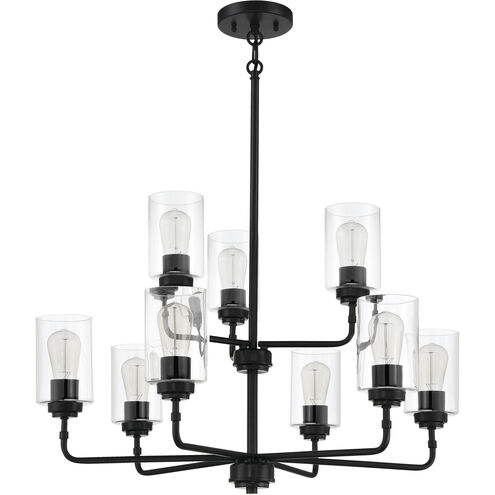 Stowe 9 Light 30 inch Flat Black Chandelier Ceiling Light