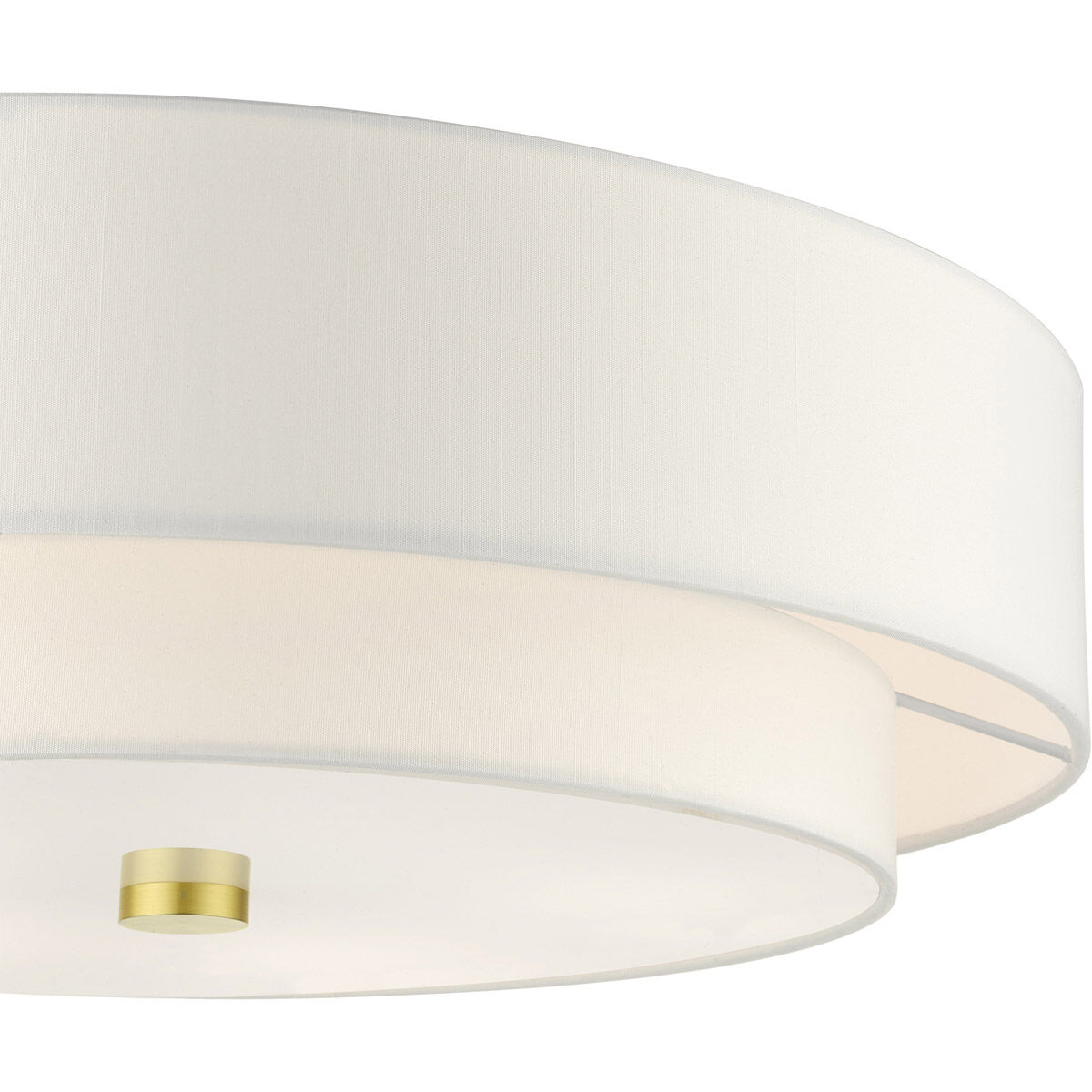 Meridian 5 Light 22 inch Satin Brass Semi Flush Ceiling Light 