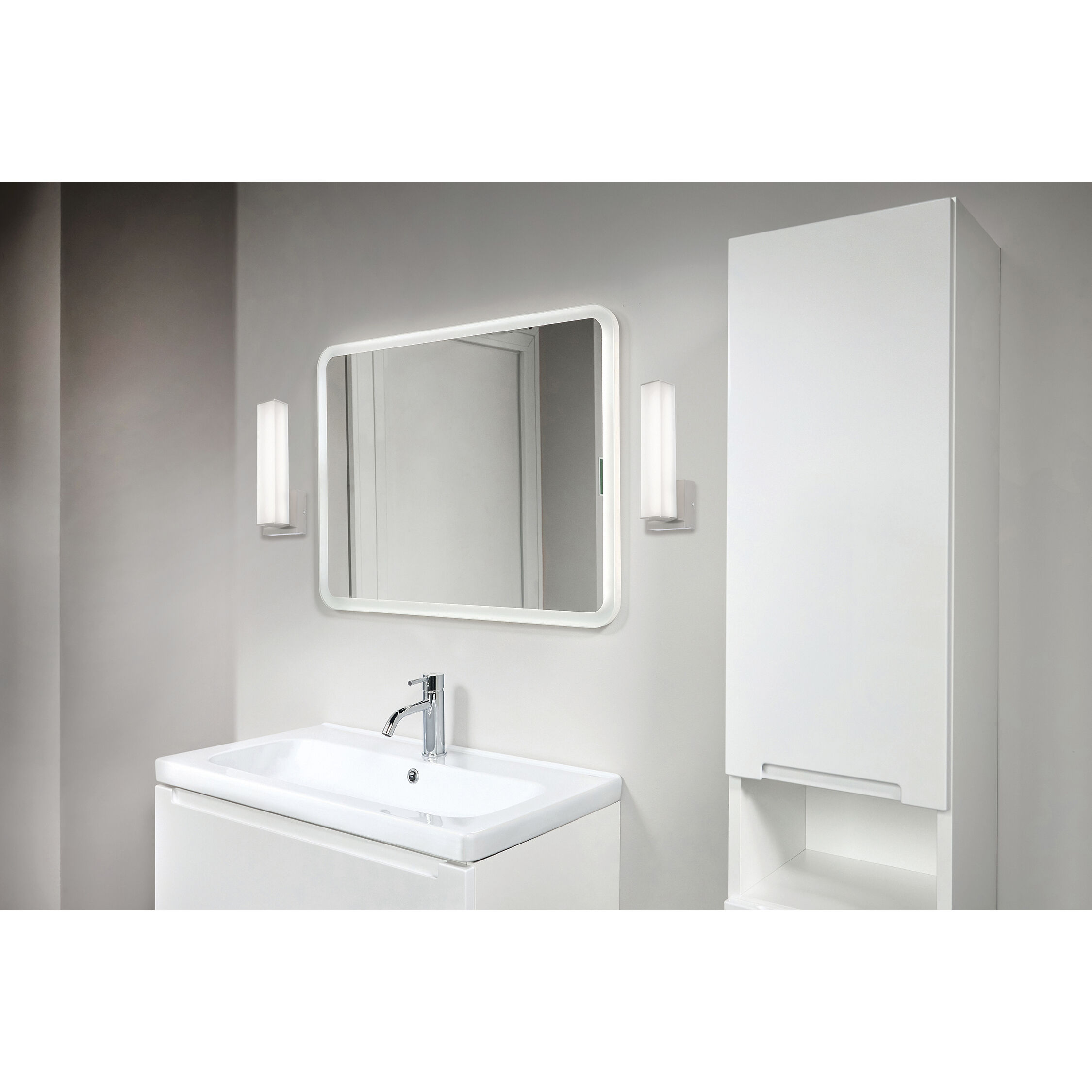 Tad Wall Sconce Wall Light in Satin Nickel