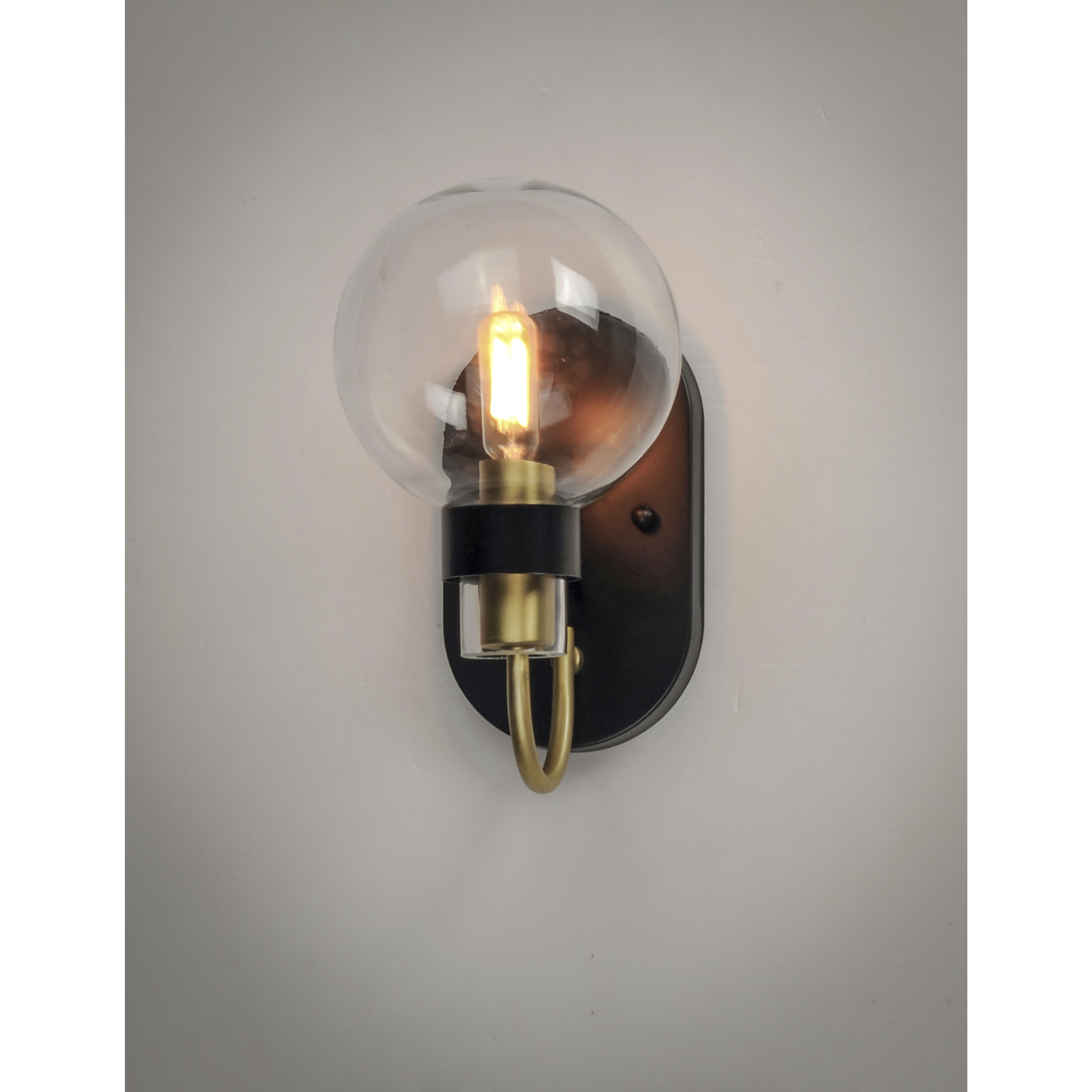 Bauhaus 1 Light 6 inch Bronze/Satin Brass Wall Sconce Wall Light