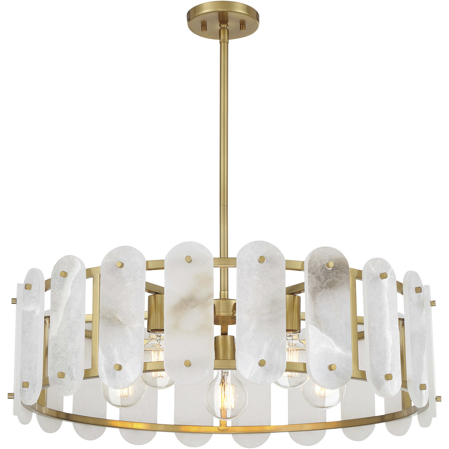 Antolini 5 Light 28.5 inch Warm Brass Pendant Ceiling Light