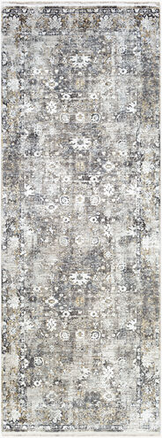 Solar 96 X 36 inch Black Rug in 3 x 8, Runner