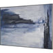 Sky Swell Navy with Off White and Silver Framed Wall Art