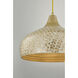 Kemp 1 Light 17.75 inch Ivory and Gold Shell Pendant Ceiling Light