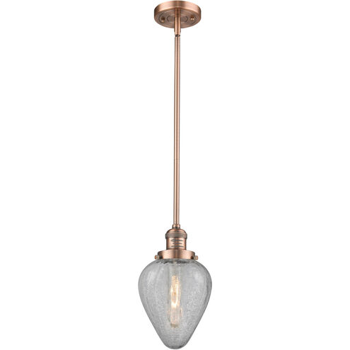 Franklin Restoration Geneseo 1 Light 7 inch Antique Copper Mini Pendant Ceiling Light, Franklin Restoration