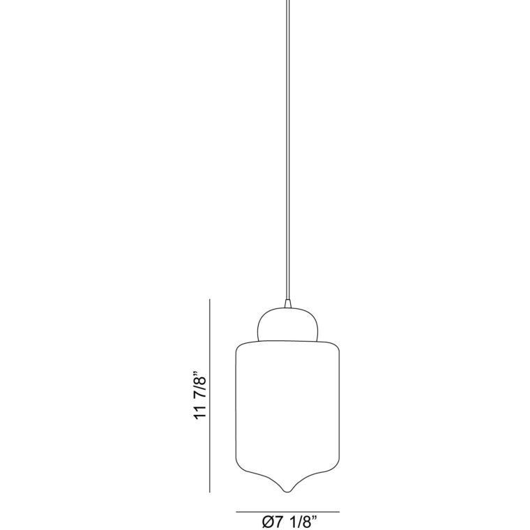 Irresistible Organic Charm 1 Light 7.13 inch Clear Pendant Ceiling Light