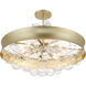 Verdi Square 8 Light 32 inch Soft Gold With Gold Leaf Convertible Pendant Ceiling Light