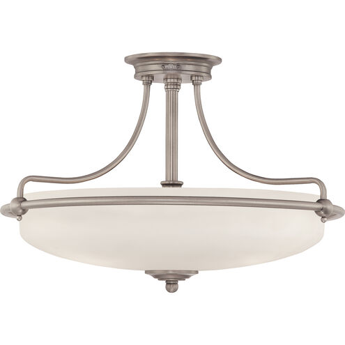 Griffin 4 Light 21 inch Antique Nickel Semi-Flush Mount Ceiling Light