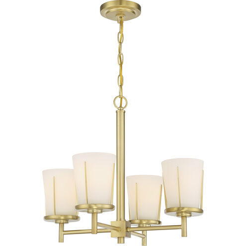 Serene 4 Light 20 inch Natural Brass Chandelier Ceiling Light