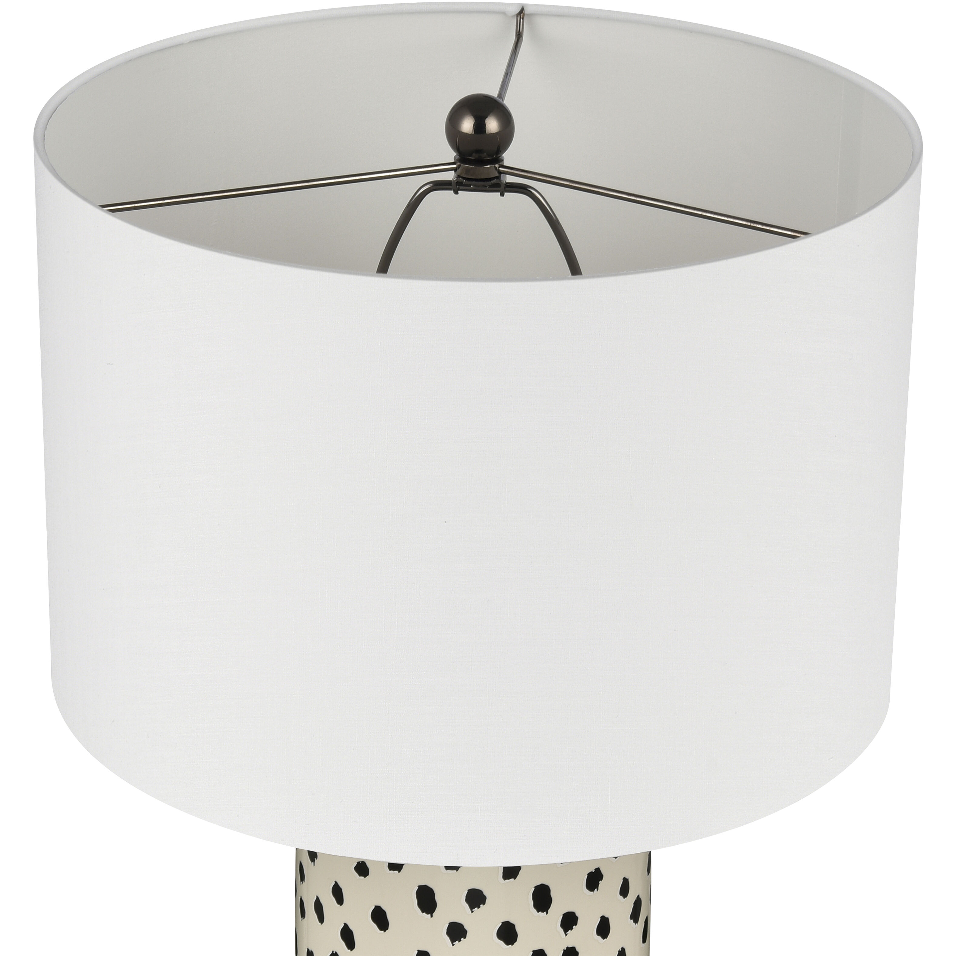 Signe 26 inch 150 watt Cream with Black Table Lamp Portable Light