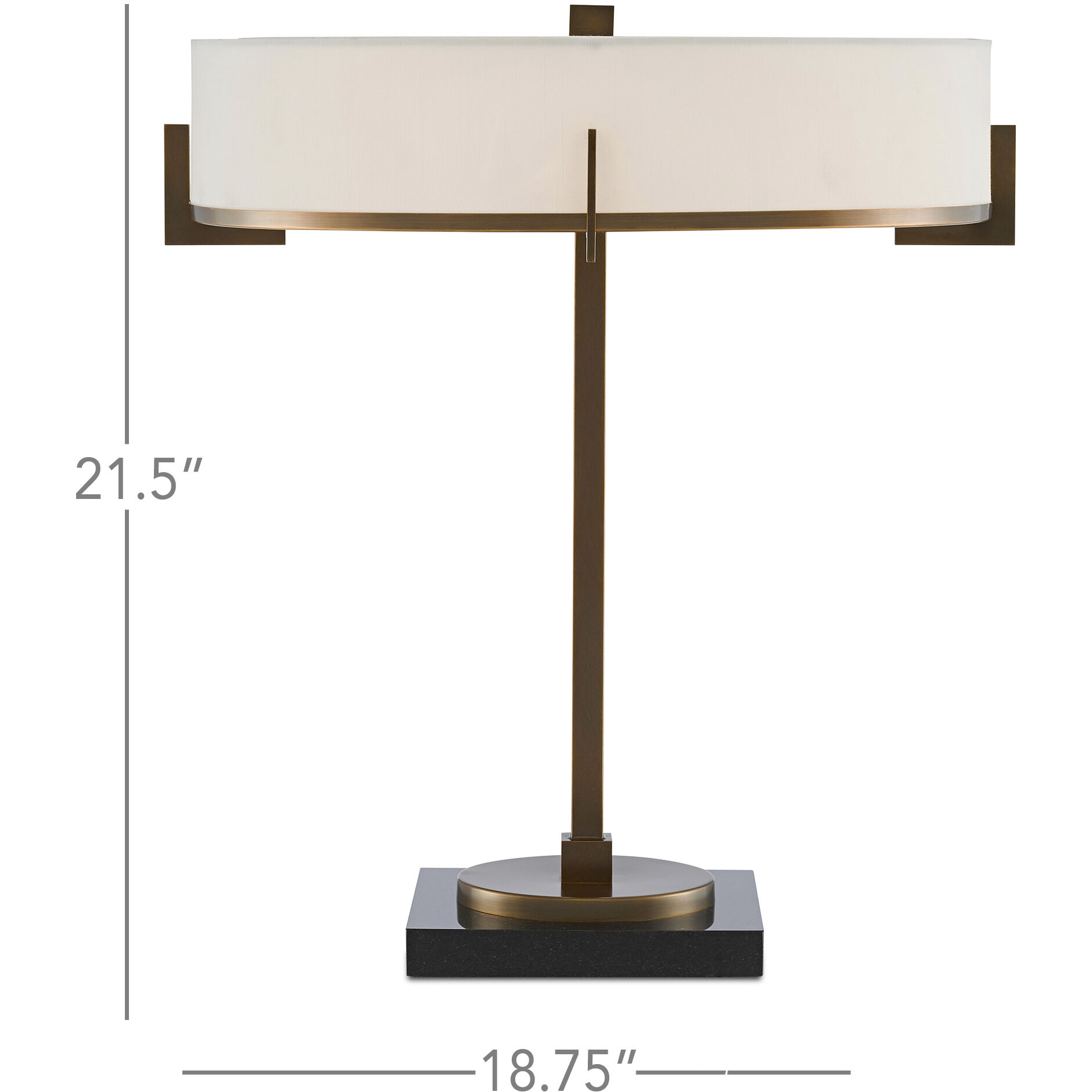 Jacobi 21.5 inch 7 watt Antique Brass/Black Table Lamp Portable Light