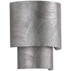 Moray Wall Sconce Wall Light in Black Silver Leaf
