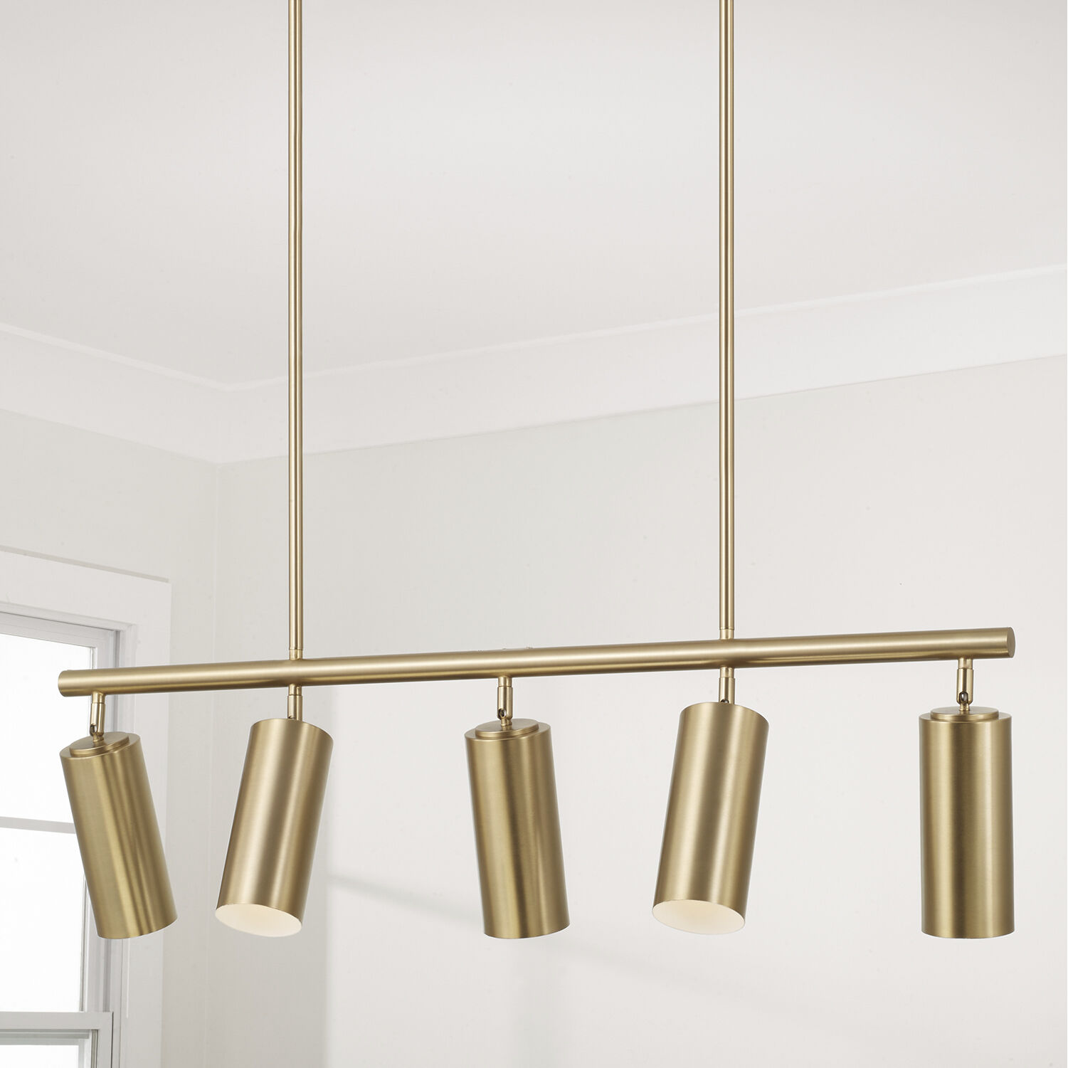 Robbie 5 Light 40 inch Aged Brass Island Light Ceiling Light