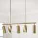 Robbie 5 Light 40 inch Aged Brass Island Light Ceiling Light