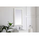 Aqua 32 X 18 inch White Wall Mirror