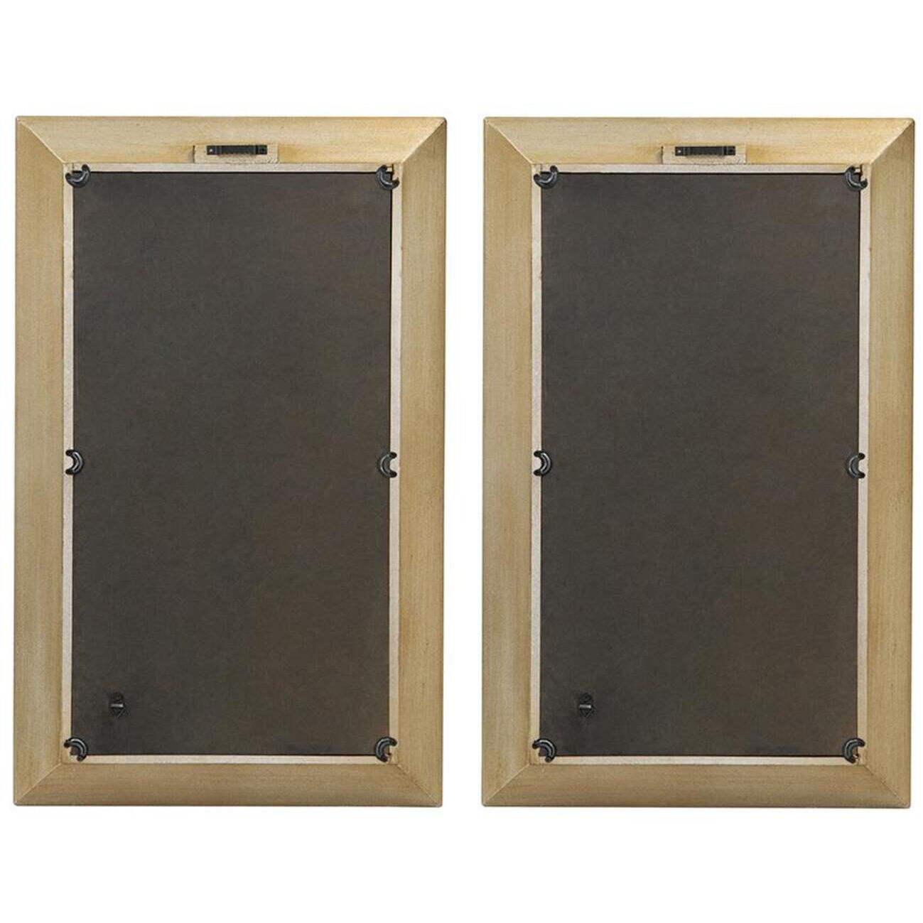 Bird Mirror Frame Print Multi Color Wall Art, Set of 2