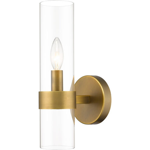 Datus 1 Light 7 inch Rubbed Brass Wall Sconce Wall Light