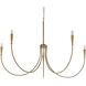 Luzon 5 Light 48 inch Plated Dark Antique Brushed Brass Chandelier Ceiling Light