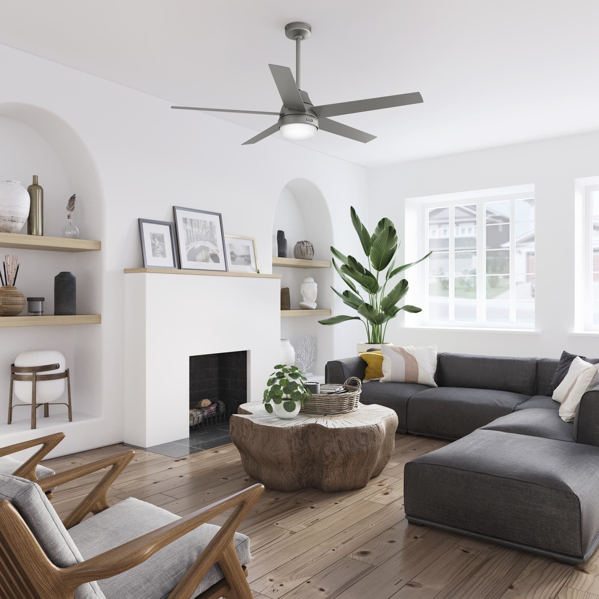 Aerodyne 60 inch Matte Silver Ceiling Fan