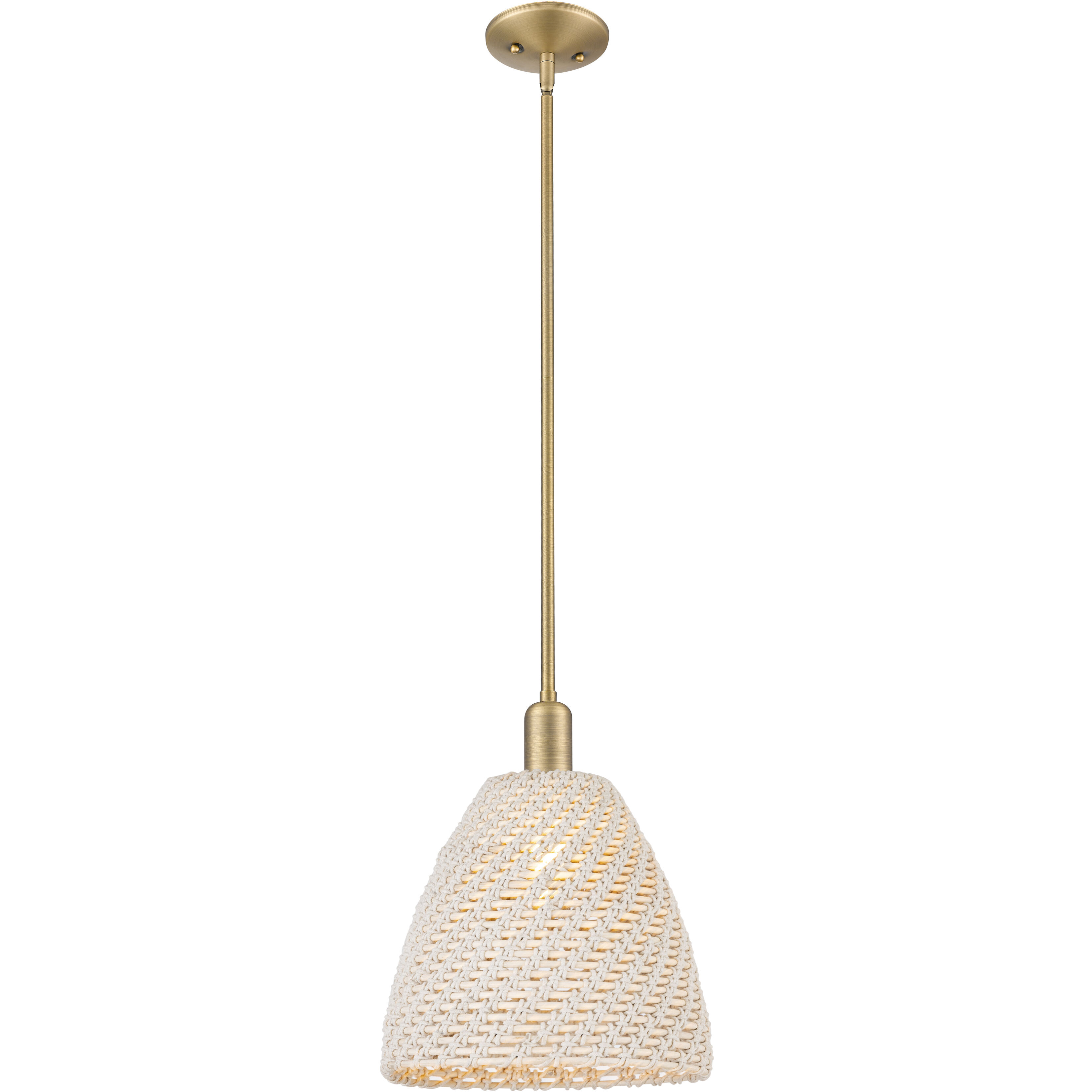 Natural Ballston Dome 1 Light 11.75 inch Brushed Brass Mini Pendant Ceiling Light