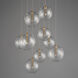 Global LED 22.25 inch Natural Aged Brass Multi-Light Pendant Ceiling Light