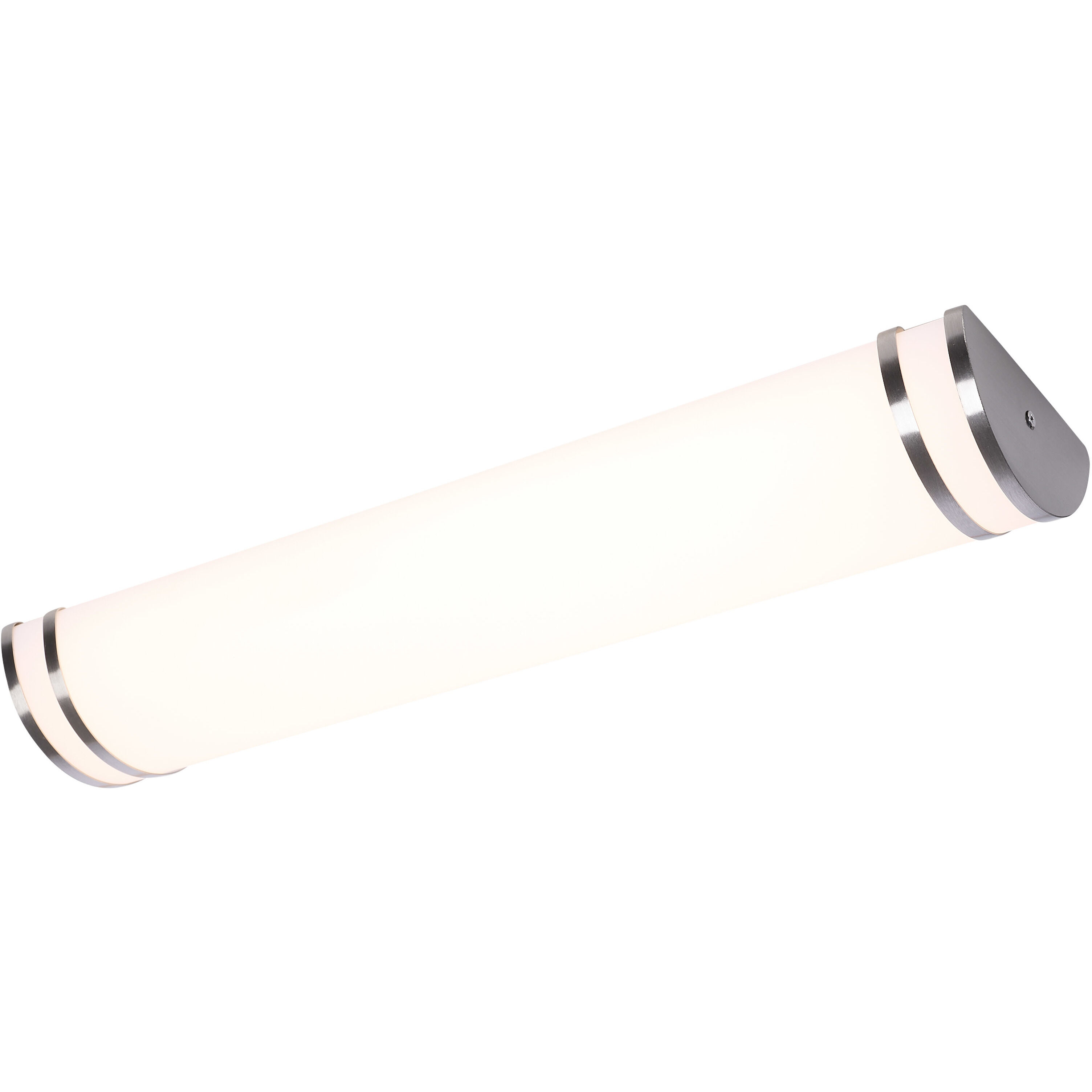 Glamour LED 24.02 inch Brushed Nickel Bath Vanity Light Wall Light