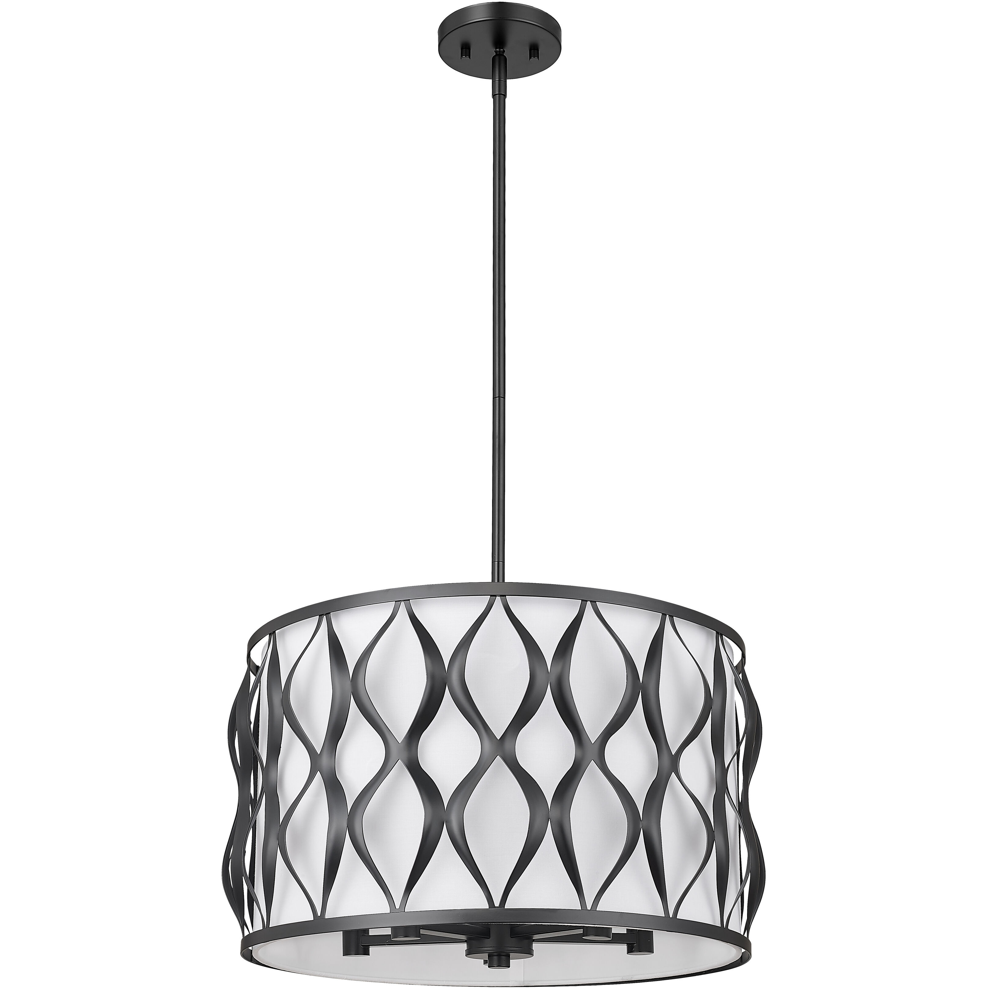 Harden 5 Light 18.25 inch Matte Black Pendant Ceiling Light