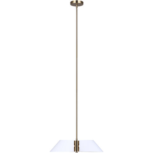 Daxton 3 Light 20 inch Matte White and Gold Chandelier Ceiling Light