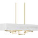 Cavaletti 4 Light 42 inch Modern Brass Pendant Ceiling Light in Natural Anna