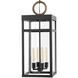 Open Air Porter LED 12 inch Black with Burnished Bronze Outdoor Hanging, Estate Series