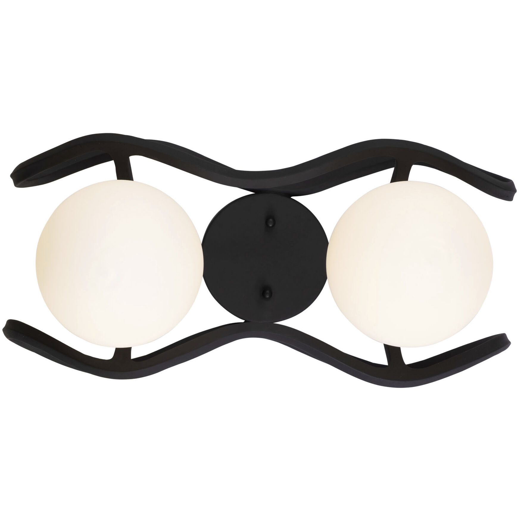 Black Betty 2 Light 9 inch Carbon and French Gold Sconce Wall Light