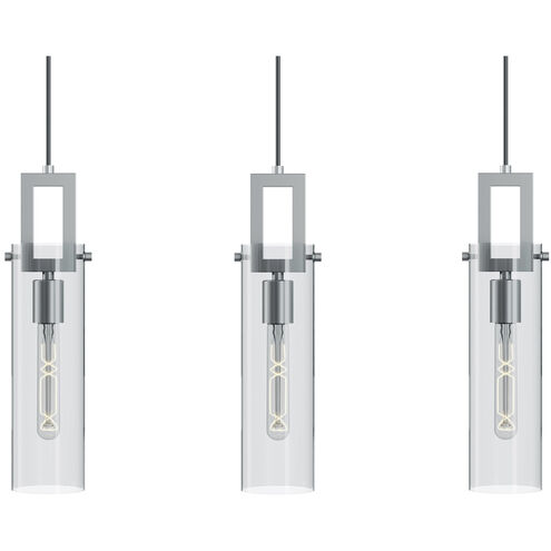 Houston Linear Pendant Ceiling Light in Satin Nickel