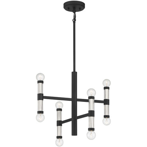 Kingsburg 8 Light 18 inch Matte Black Chandelier Ceiling Light