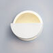Ambiance LED 8 inch Matte White with Champagne Gold ADA Wall Sconce Wall Light, Open Top Fixture, Dome