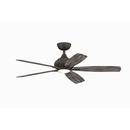 Doren 52 inch Matte Greige with Weathered Wood Blades Indoor/Outdoor Ceiling Fan