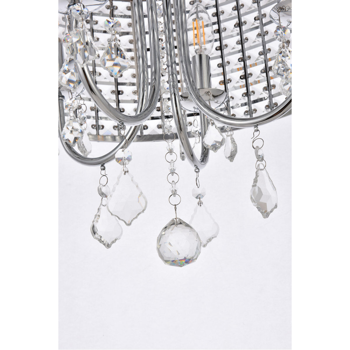 Elise 4 Light 17 inch Chrome Flush Mount Ceiling Light