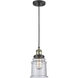 Franklin Restoration Canton 1 Light 6 inch Black Antique Brass Mini Pendant Ceiling Light in Incandescent, Seedy, Franklin Restoration