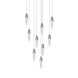 Sultana LED 24.5 inch Polished Brass and Clear Pendant Ceiling Light