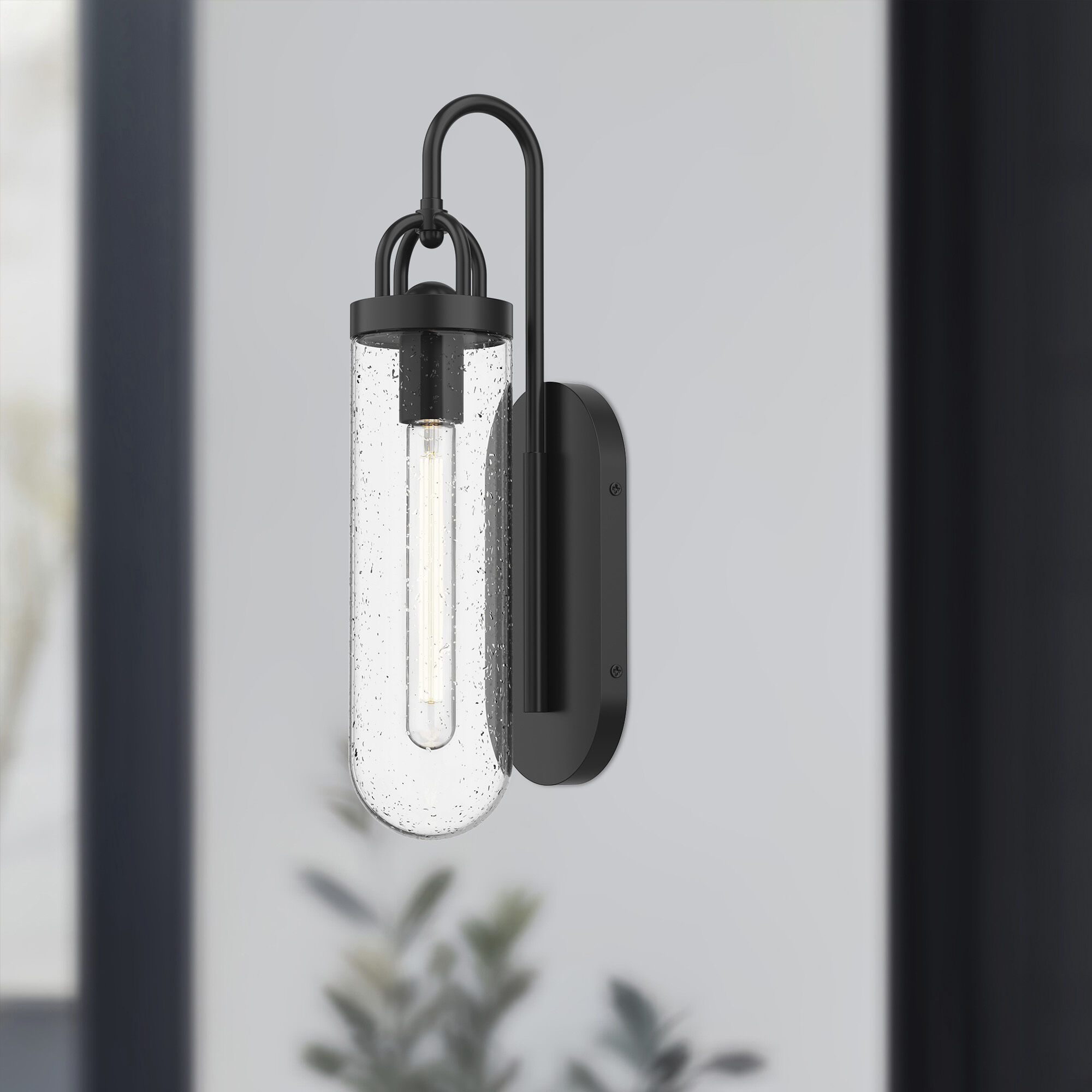 Alora Mood Lancaster 1 Light 18 inch Textured Black Exterior Wall Sconce