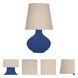 June 30.75 inch 150 watt Cobalt Glaze Table Lamp Portable Light in Buff Linen