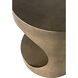 Eclipse 26 X 22 inch Aged Brass Side Table, Round