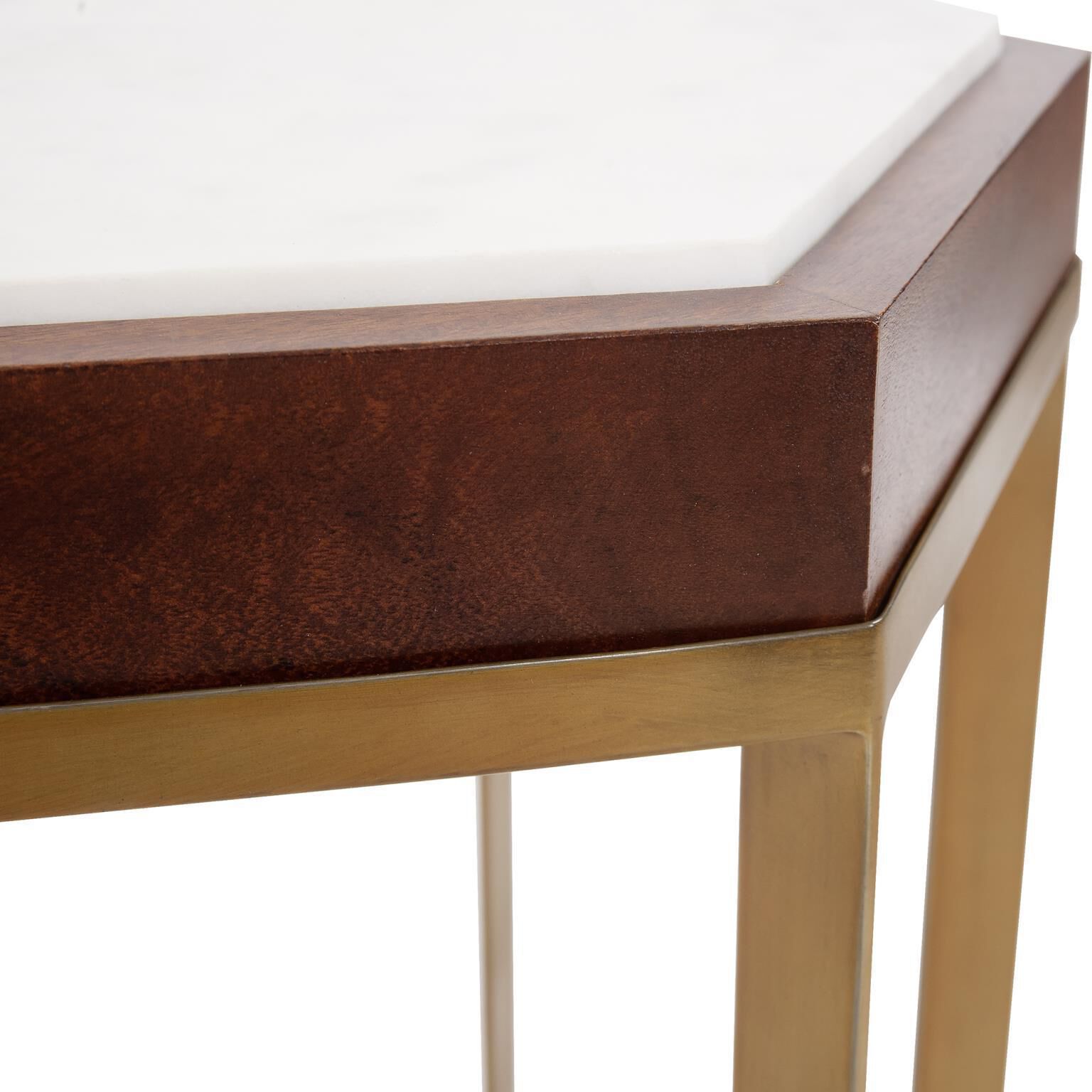 Van Berkel 20 X 18 inch Brass Side Table