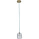 Pallina 1 Light 6 inch Winter Brass Pendant Ceiling Light in Clear