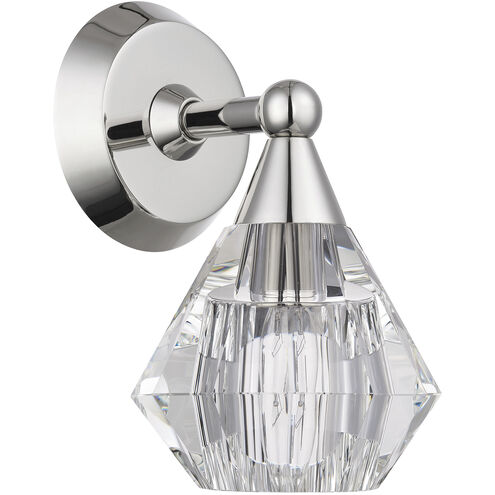 Brussels 1 Light 7 inch Polished Nickel Crystal Single Sconce Wall Light